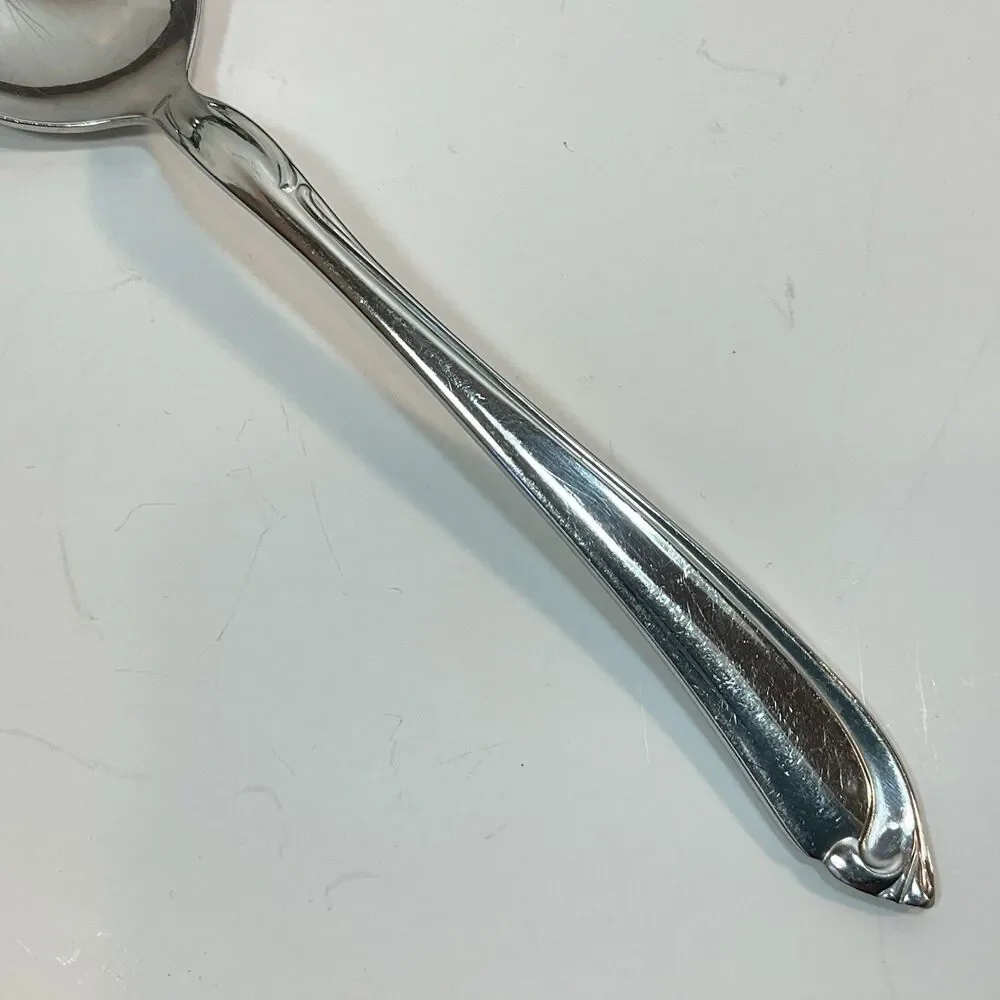 4 OneidaCraft Deluxe SHASTA Stainless Steel Place/Oval Soup Spoons 6 3/4”